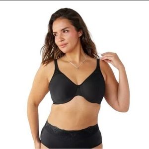 BALI plus black spandex blend bra